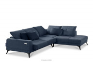 Granatblaues Ecksofa mit elektrischer Verstellung rechts
