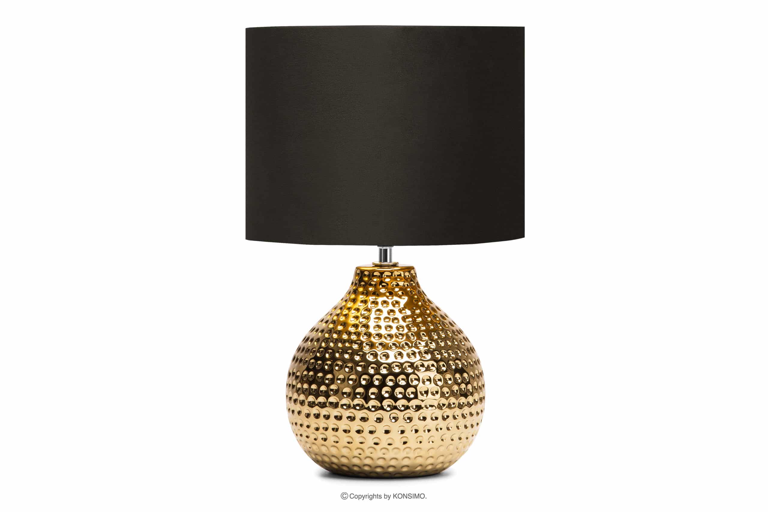 Elegante Lampe mit goldenem Fuß