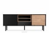 LOFTY TV-Schrank im Loft-Stil mit Regalen eiche schwarz/natürlich - Foto 1
