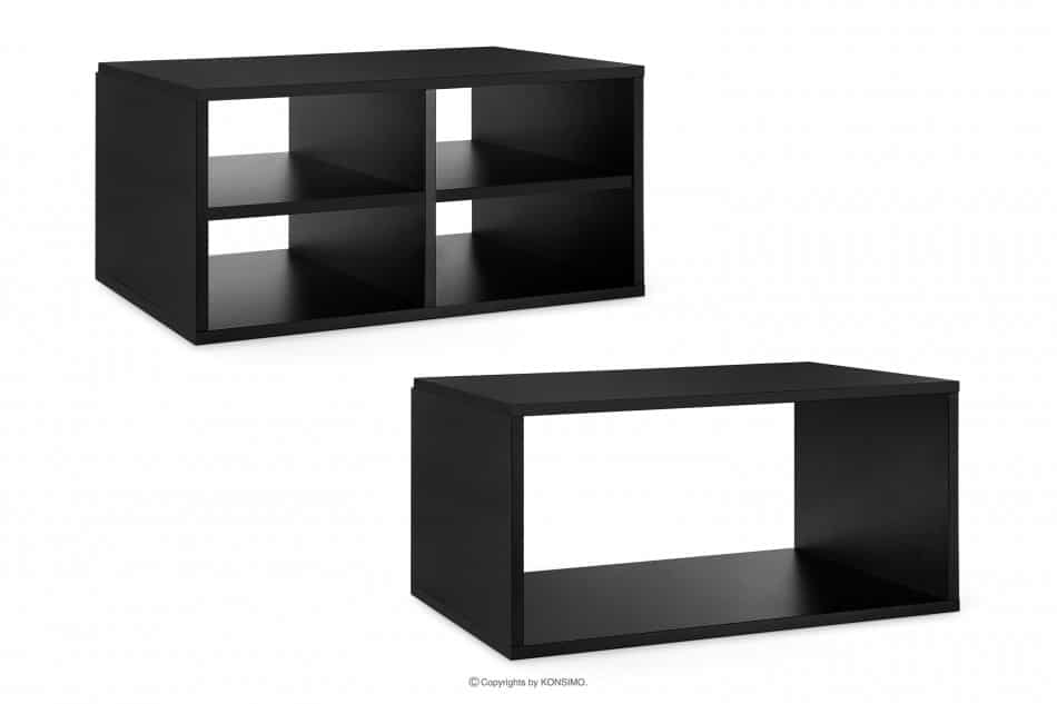 LOFTY Zweiflügelige Vitrine mit Schubladen im Loft-Stil eiche schwarz/natürlich - Foto 31