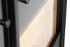 LOFTY Vitrine auf hohen Holzbeinen mit Rillenfront im Loft-Stil eiche schwarz/natürlich - Foto 14