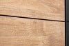 LOFTY Vitrine auf hohen Holzbeinen mit Rillenfront im Loft-Stil eiche schwarz/natürlich - Foto 16