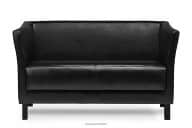 Schwarzes Kunstleder-Wartezimmersofa