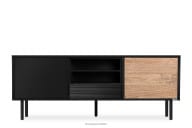 Schwarzer TV-Schrank im Loft-Stil mit Einlegeböden