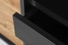 LOFTY Loft-TV-Schrank auf hohen Holzbeinen eiche schwarz/natürlich - Foto 16