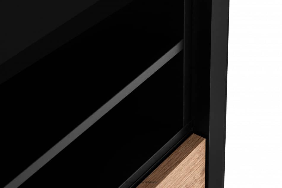 LOFTY Regal mit Rillenmuster im Loft-Stil eiche schwarz/natürlich - Foto 11