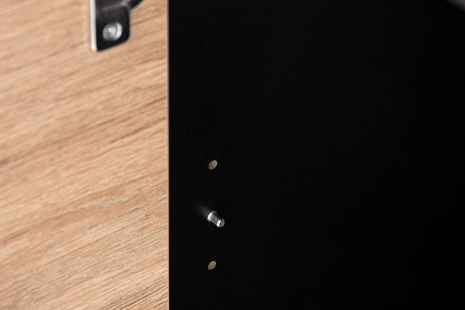 LOFTY Regal mit Rillenmuster im Loft-Stil eiche schwarz/natürlich - Foto 20