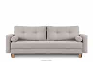 Hellgraues Boucle 3-Sitzer Schlafsofa
