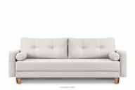 Weißes Boucle 3-Sitzer Schlafsofa