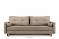 Braunes Boucle 3-Sitzer Schlafsofa