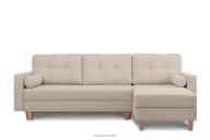 Bouclé Ecksofa für das Wohnzimmer rechts oder links in Cremefarbe