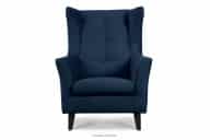 Bequemer navy blauer Sessel auf Beinen