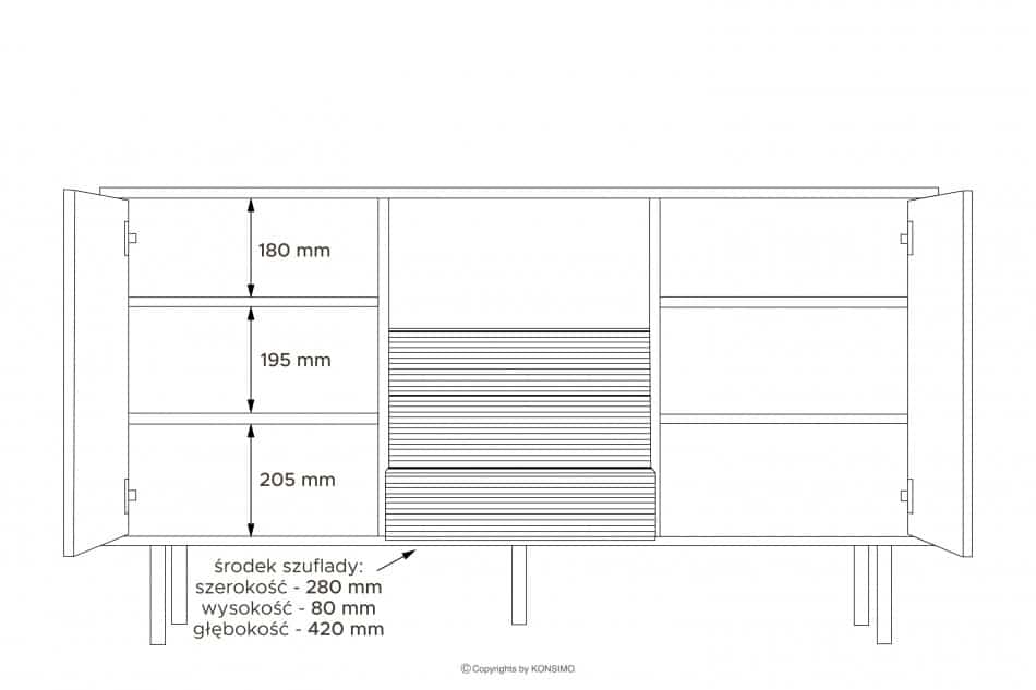 LOFTY Kommode mit Schubladen und Türen im Loft-Stil eiche schwarz/natürlich - Foto 33