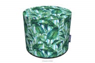 Monstera gestreift pouffe
