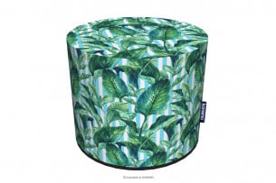 RASIL, https://konsimo.de/kollektion/rasil/ Monstera gestreift pouffe grün/blau/weiß - Foto