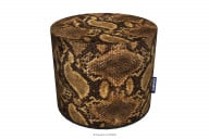 Runder Schlangenhaut-Pouf