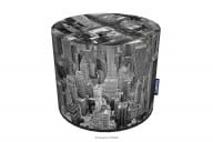 Grauer Pouffe Stadtmuster