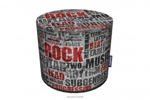 RASIL, https://konsimo.de/kollektion/rasil/ Jugend-Rock-Pouffe grau/schwarz/rot - Foto