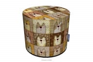 Brauner Sitzpouffe in Katzen