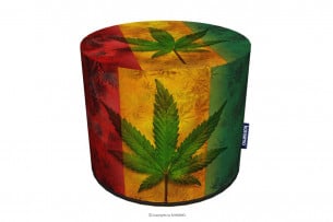 RASIL, https://konsimo.de/kollektion/rasil/ Rasta-Jugend-Pouffe grün/rot/gelb - Foto