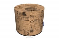 Zimmerpouffe Zeitungsmuster