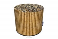 Runder Puff mit Bambusmuster