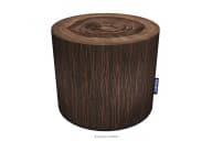 Runder Sitzhocker dunkles Holz