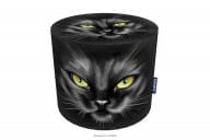 Schwarzer runder Katzen-Pouffe
