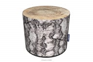 Runder Sitzpouf Birke wasserdicht