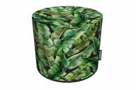 Runder Pouffe aus Bananenblättern