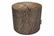 Runder Pouffe Holzstamm