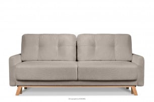 VISNA, https://konsimo.de/kollektion/visna/ Skandinavisches Sofa Wohnzimmer mit Stauraum für Bettwäsche - Hellbeige Bouclé beige - Foto