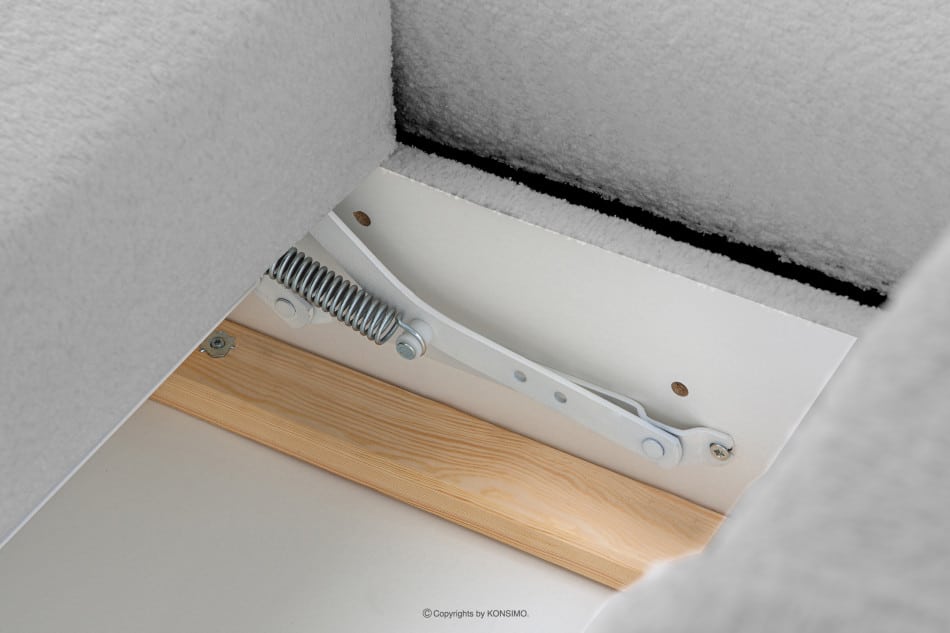 VISNA Ausziehbare Eckcouch für das Wohnzimmer mit Stauraum für Bettwäsche - Grau (links) Bouclé grau - Foto 9