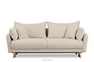 Modische Samtsofa auf Beinen creme Bouclé