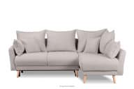 Modischer Samt-Ecksofa auf Beinen grau rechts