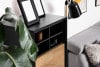 LOFTY Schmaler Regal mit Regalen im Loft-Stil eiche schwarz/natürlich - Foto 25