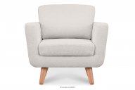 Weißer skandinavischer Sessel Bouclé