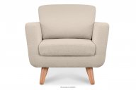 Cremefarbener skandinavischer Sessel Bouclé