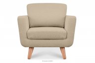 Beiger skandinavischer Sessel Bouclé
