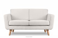 Weißes skandinavisches 2-Sitzer-Sofa Bouclé