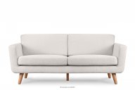 Skandinavisches 3-Sitzer-Sofa in Weiß Bouclé