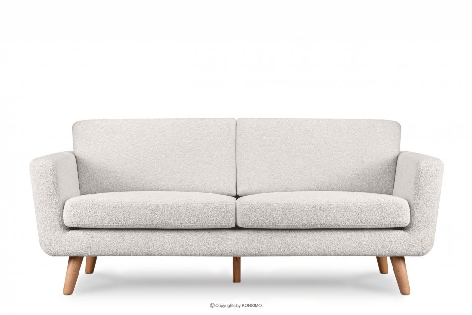 TAGIO Skandinavisches 3-Sitzer-Sofa in Weiß Bouclé weiß - Foto 0
