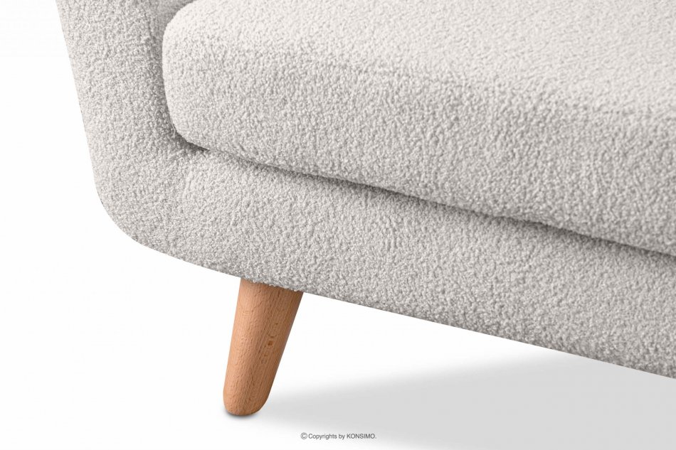 TAGIO Skandinavisches 3-Sitzer-Sofa in Weiß Bouclé weiß - Foto 6