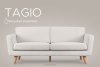 TAGIO Skandinavisches 3-Sitzer-Sofa in Weiß Bouclé weiß - Foto 13