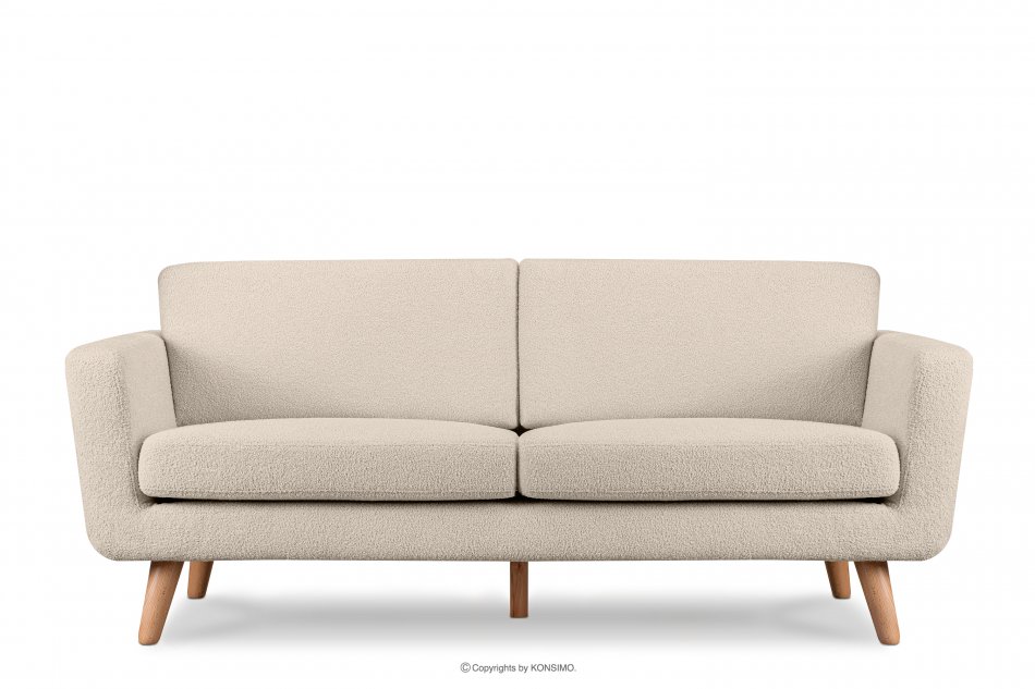 TAGIO Skandinavisches 3-Sitzer-Sofa in Creme Bouclé creme - Foto 0