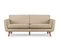 Skandinavisches 3-Sitzer-Sofa in Beige Bouclé
