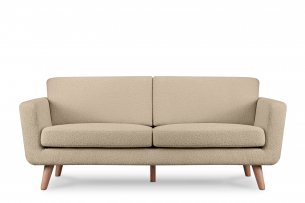 TAGIO, https://konsimo.de/kollektion/tagio/ Skandinavisches 3-Sitzer-Sofa in Beige Bouclé beige - Foto