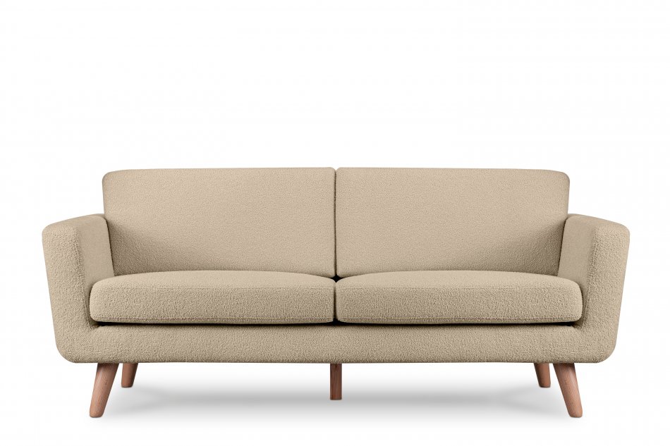 TAGIO Skandinavisches 3-Sitzer-Sofa in Beige Bouclé beige - Foto 0