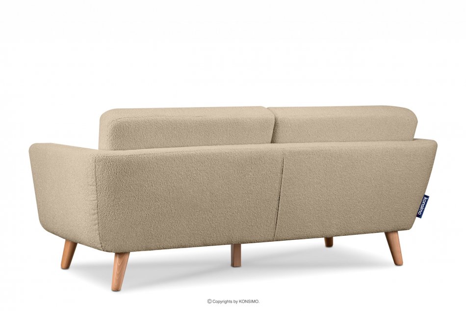 TAGIO Skandinavisches 3-Sitzer-Sofa in Beige Bouclé beige - Foto 3