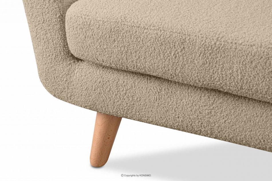 TAGIO Skandinavisches 3-Sitzer-Sofa in Beige Bouclé beige - Foto 6